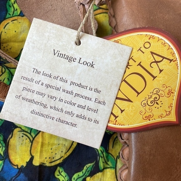 Brand New Passport to India Genuine Leather Woven Zipper Vintage Crossbody Purse - Picture 11 of 15